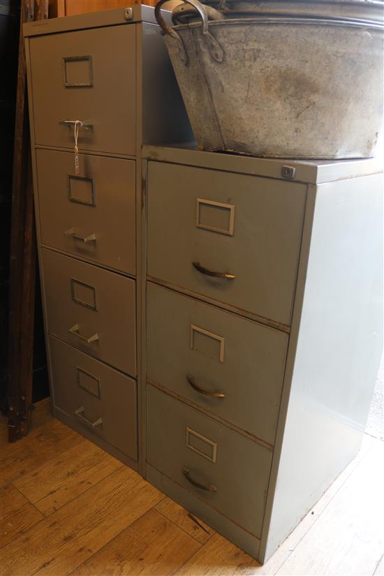 Two metal filing cabinets Both W.47cm